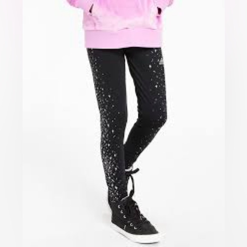 NWT Adidas Big Girls Glam Stars leggings Athletic Tights